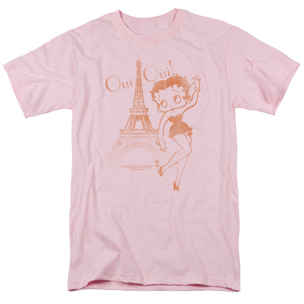 Betty Boop - Oui Oui - Short Sleeve Adult 18/1 - Pink T-shirt