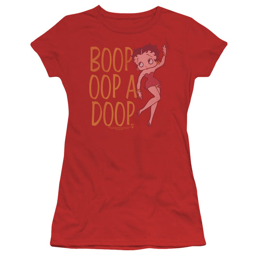 Betty Boop - Classic Oop - Short Sleeve Junior Sheer - Red T-shirt