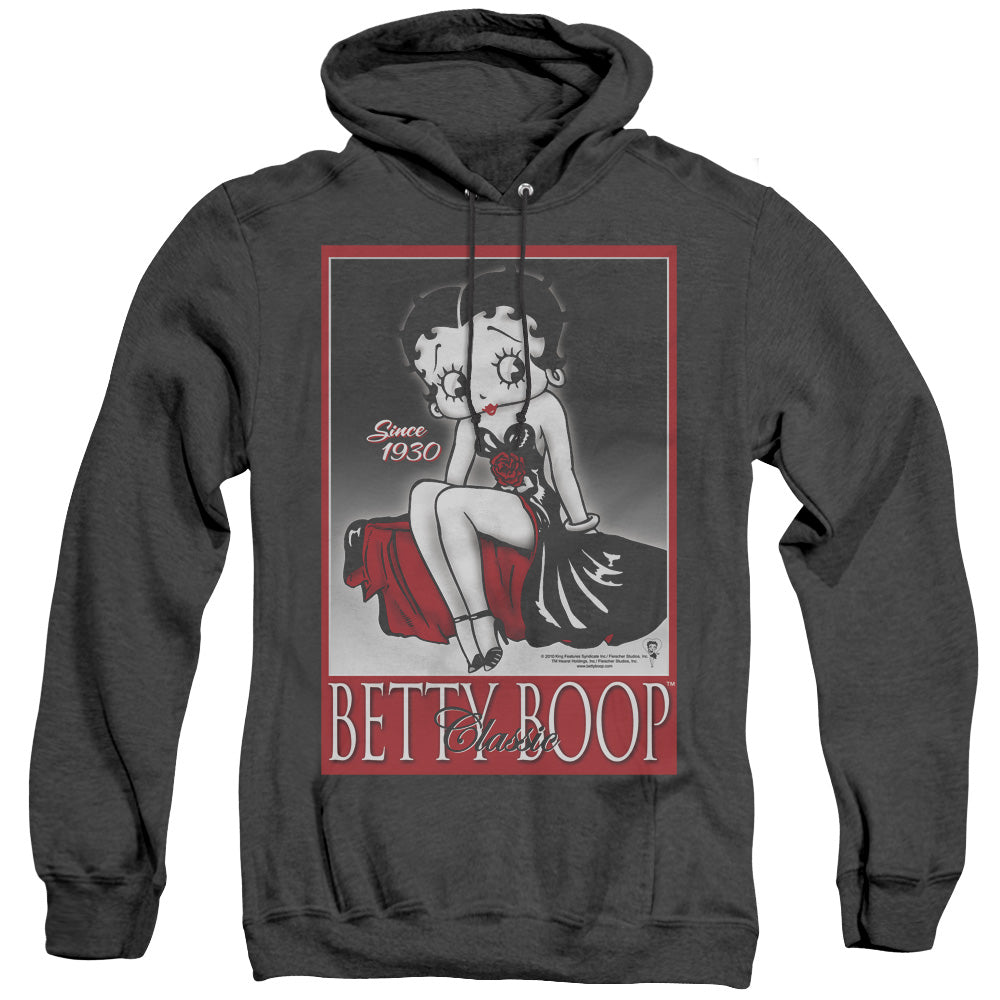 Betty Boop - Classic - Adult Heather Hoodie - Black