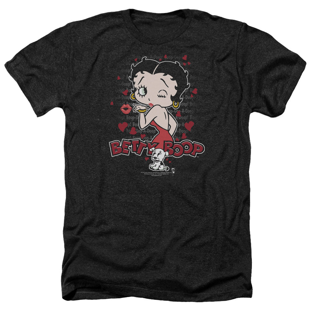 Betty Boop - Classic Kiss - Adult Heather-black