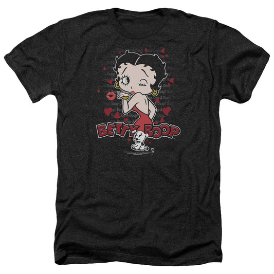 Betty Boop - Classic Kiss - Adult Heather-black