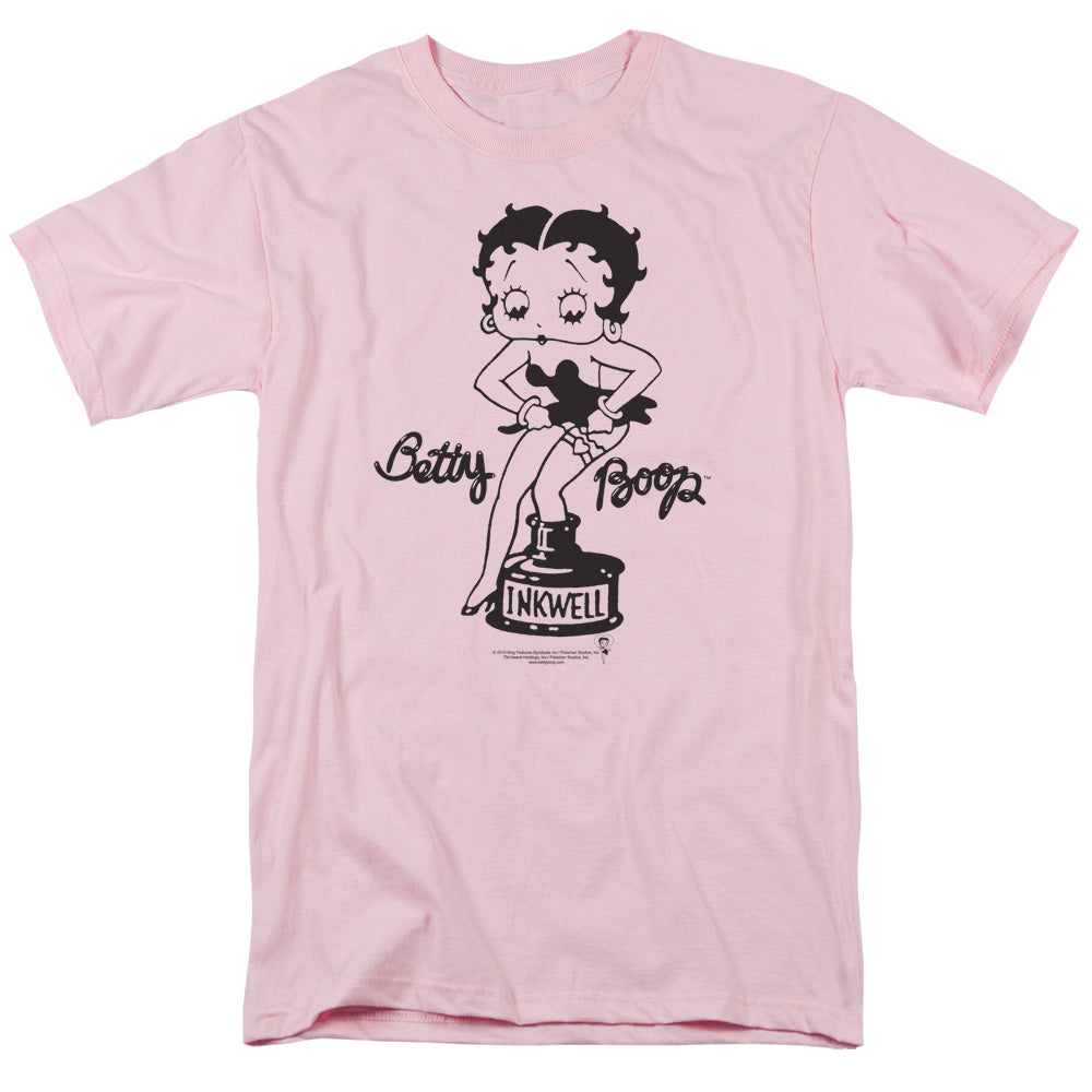 Betty Boop - Inkwell - Short Sleeve Adult 18/1 - Pink T-shirt