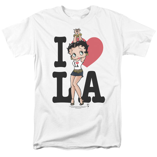 Betty Boop - I Heart La - Short Sleeve Adult 18/1 - White T-shirt
