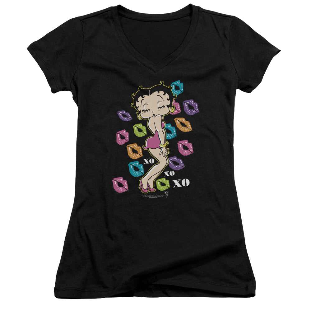 Betty Boop - Tripple Xo - Junior V-neck - Black
