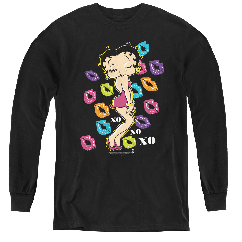 Betty Boop - Tripple Xo - Youth Long Sleeve Tee - Black