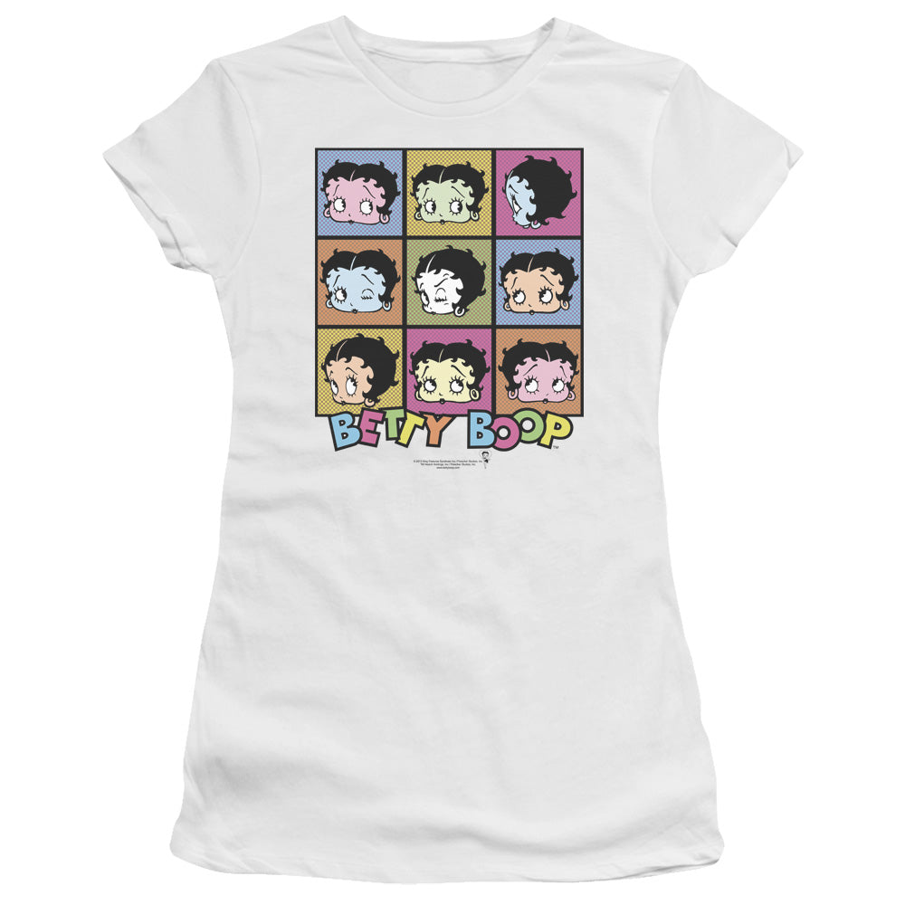 Betty Boop - Shes Got The Look - Short Sleeve Junior Sheer - White T-shirt