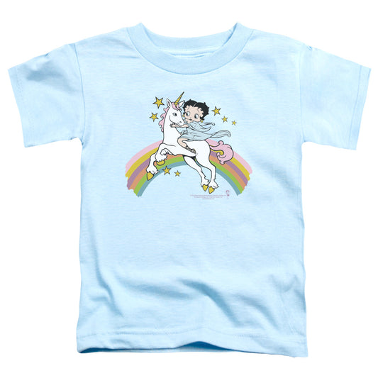 BETTY BOOP UNICORN & RAINBOWS - S/S TODDLER TEE - LIGHT BLUE - T-Shirt