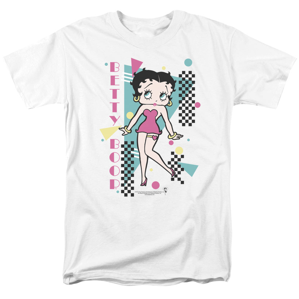 Betty Boop - Booping 80s Style - Short Sleeve Adult 18/1 - White T-shirt
