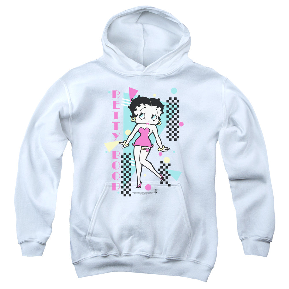 Betty Boop Booping 80s Style-youth Pull-over Hoodie - White