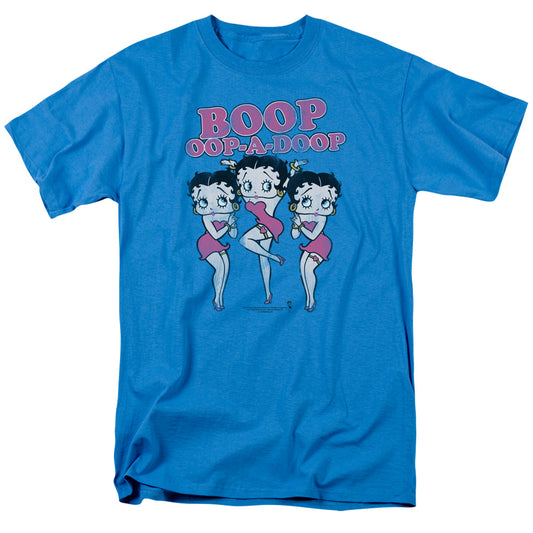 Betty Boop - The Boops Have It - Short Sleeve Adult 18/1 - Turquoise T-shirt