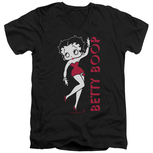 Betty Boop - Classic - Short Sleeve Adult V-neck - Black T-shirt