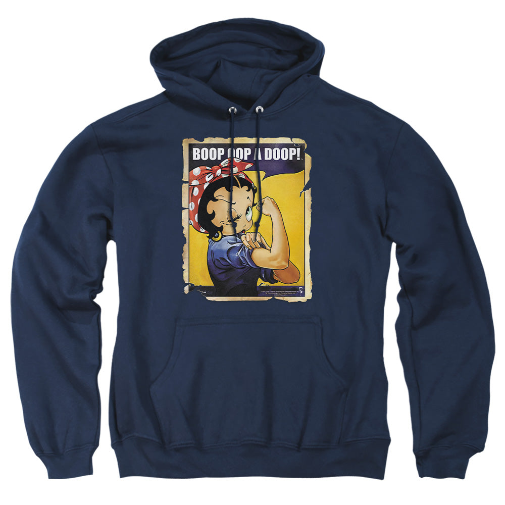 Betty Boop - Power - Adult Pull-over Hoodie - Navy
