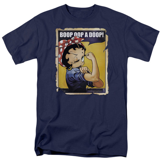 Betty Boop - Power - Short Sleeve Adult 18/1 - Navy T-shirt