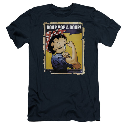 Betty Boop - Power - Short Sleeve Adult 30/1 - Navy T-shirt