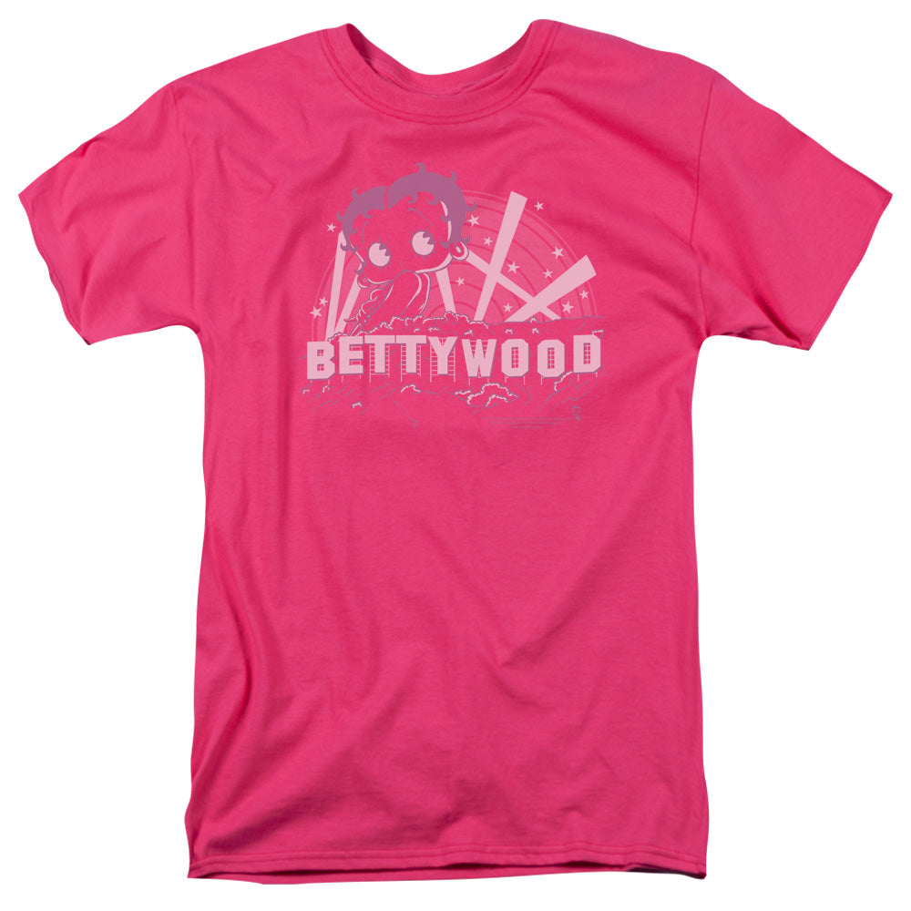 Betty Boop - Bettywood - Short Sleeve Adult 18/1 - Hot Pink T-shirt