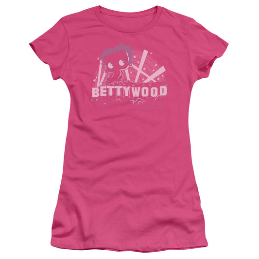 Betty Boop - Bettywood - Short Sleeve Junior Sheer - Hot Pink T-shirt