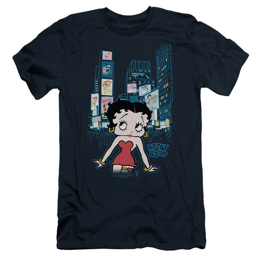 Betty Boop - Square - Short Sleeve Adult 30/1 - Navy T-shirt