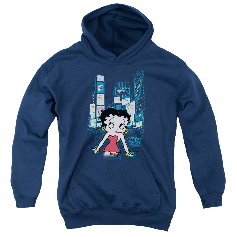 Betty Boop - Square - Youth Pull-over Hoodie - Navy