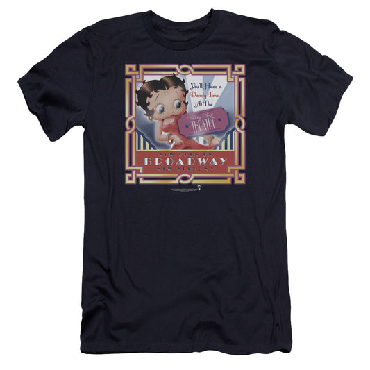 Betty Boop - On Broadway-premuim Canvas Adult Slim Fit 30/1 - Navy