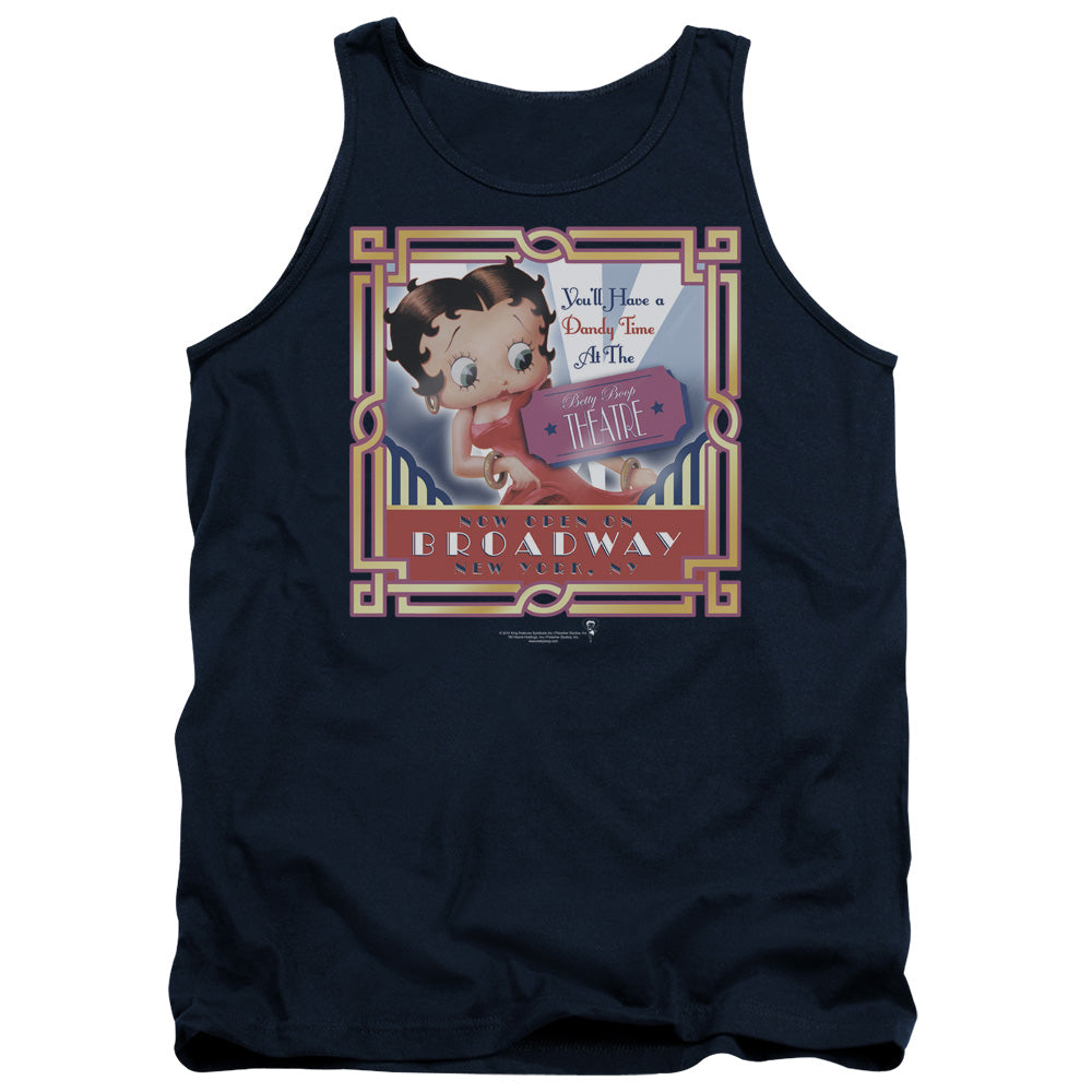 Betty Boop - On Broadway - Adult Tank - Navy