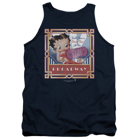 Betty Boop - On Broadway - Adult Tank - Navy