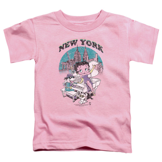 Betty Boop - Singing In Ny - Short Sleeve Toddler Tee - Pink T-shirt