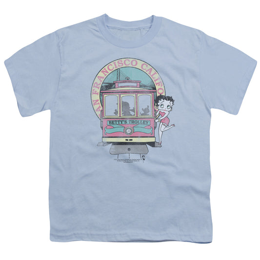 Betty Boop - Bettys Trolley - Short Sleeve Youth 18/1 - Light Blue T-shirt