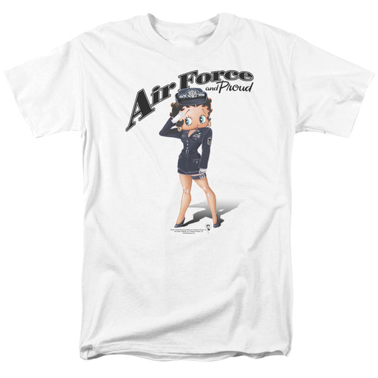 Betty Boop - Air Force Boop - Short Sleeve Adult 18/1 - White T-shirt
