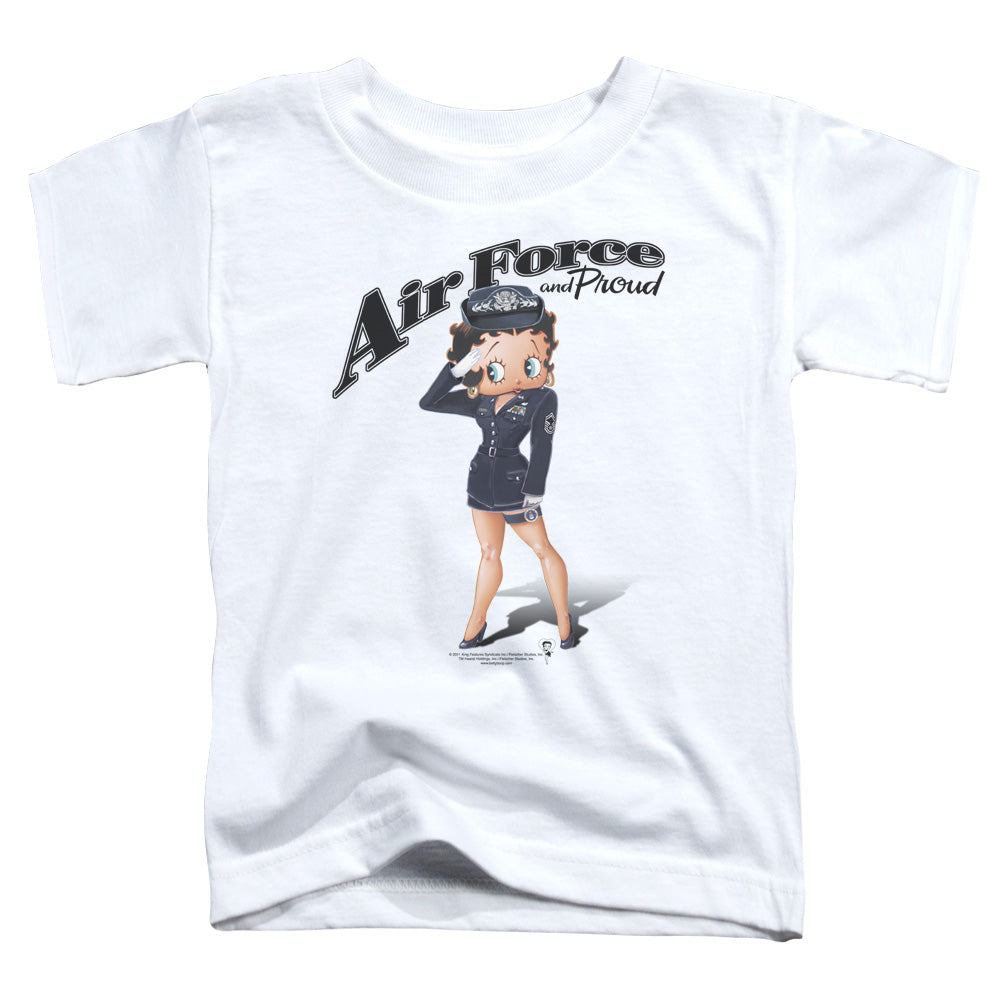 Betty Boop - Air Force Boop - Short Sleeve Toddler Tee - White T-shirt
