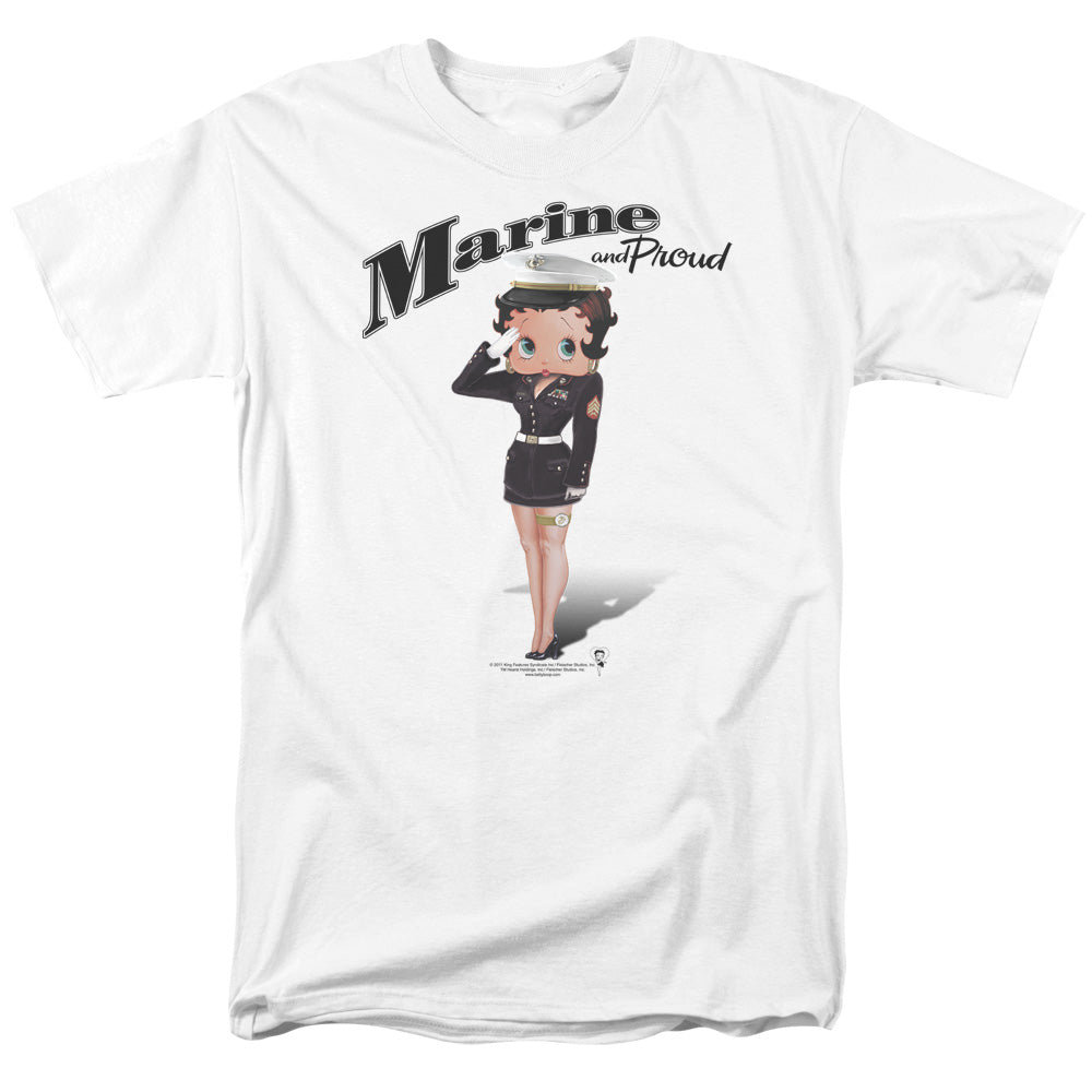 Betty Boop - Marine Boop - Short Sleeve Adult 18/1 - White T-shirt