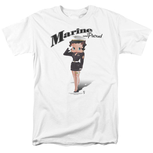 Betty Boop - Marine Boop - Short Sleeve Adult 18/1 - White T-shirt