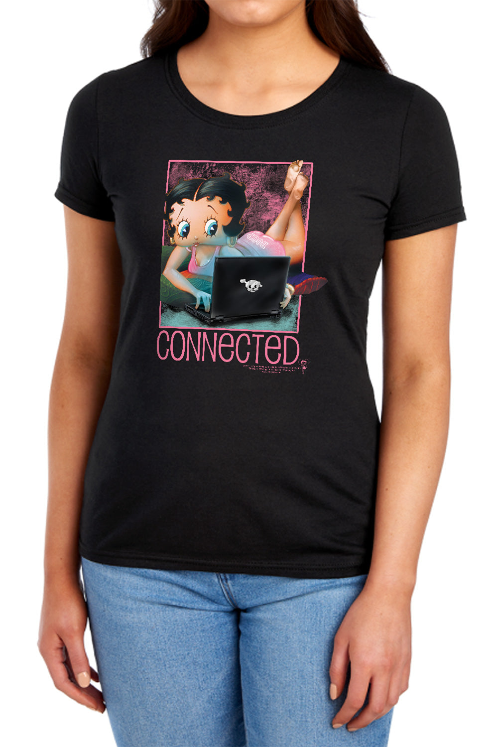 Betty Boop - Connected - Short Sleeve Womens Tee - Black T-shirt