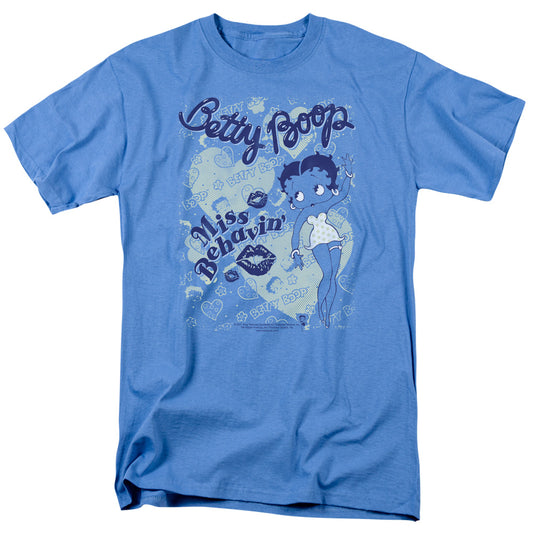 Betty Boop - Miss Behavin - Short Sleeve Adult 18/1 - Carolina Blue T-shirt