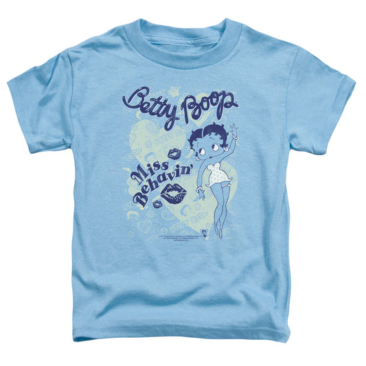 Betty Boop - Miss Behavin - Short Sleeve Toddler Tee - Carolina Blue T-shirt