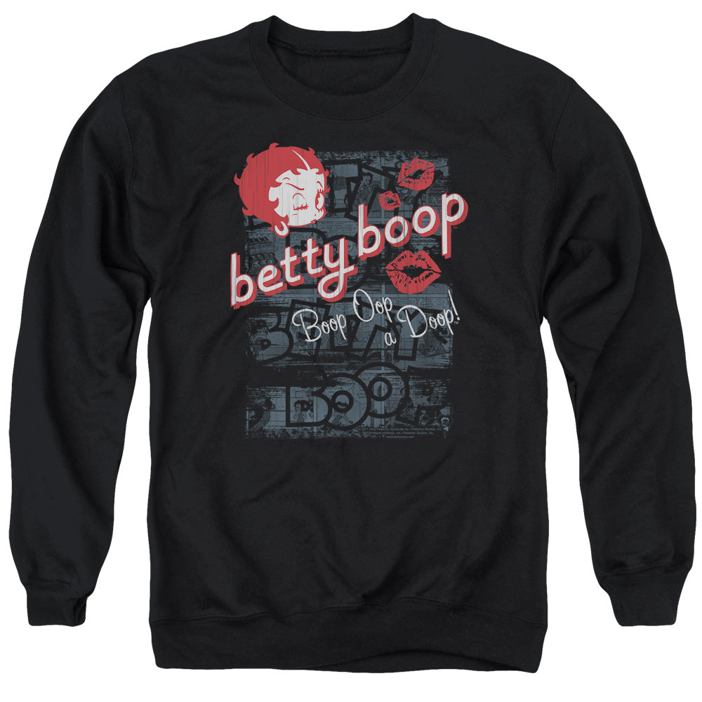 Betty Boop - Boop Oop - Adult Crewneck Sweatshirt - Black