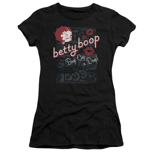 Betty Boop - Boop Oop - Short Sleeve Junior Sheer - Black T-shirt
