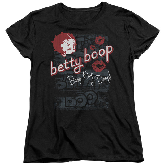 Betty Boop - Boop Oop - Short Sleeve Womens Tee - Black T-shirt