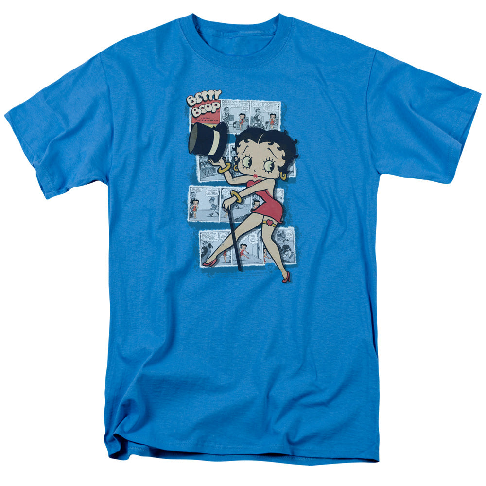 Betty Boop - Comic Strip - Short Sleeve Adult 18/1 - Turquoise T-shirt