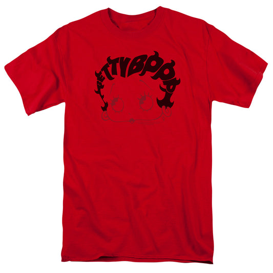 Betty Boop - Word Hair - Short Sleeve Adult 18/1 - Red T-shirt