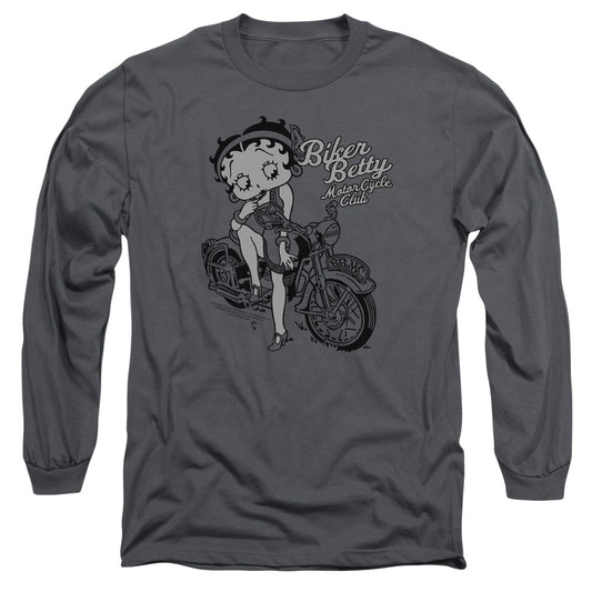 Betty Boop - Bbmc - Long Sleeve Adult 18/1 - Charcoal T-shirt