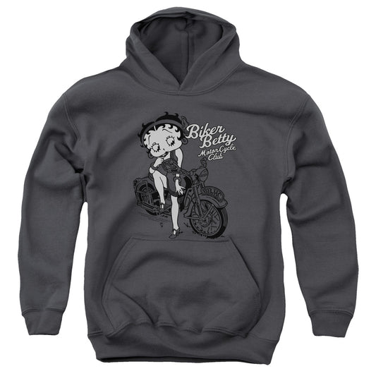 Betty Boop - Bbmc - Youth Pull-over Hoodie - Charcoal