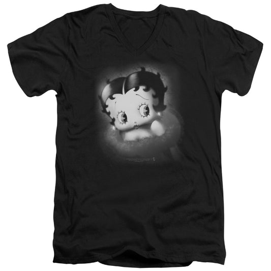 Betty Boop - Vintage Star - Short Sleeve Adult V-neck - Black T-shirt
