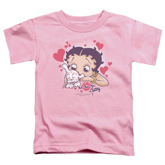 Betty Boop - Puppy Love - Short Sleeve Toddler Tee - Pink T-shirt