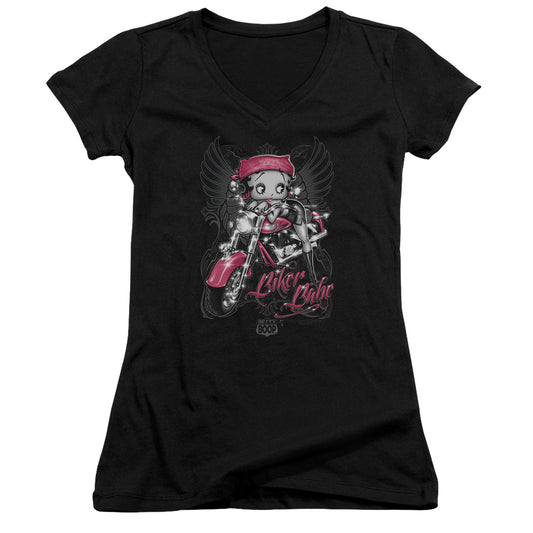 Betty Boop - Biker Babe-junior V-neck - Black