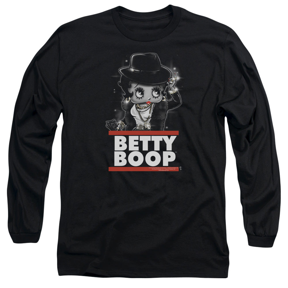Betty Boop - Bling Bling Boop - Long Sleeve Adult 18/1 - Black T-shirt