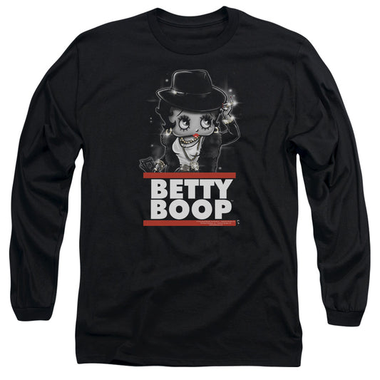 Betty Boop - Bling Bling Boop - Long Sleeve Adult 18/1 - Black T-shirt