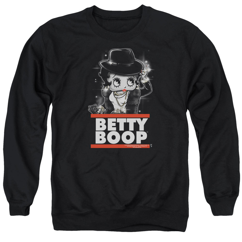 Betty Boop - Bling Bling Boop - Adult Crewneck Sweatshirt - Black