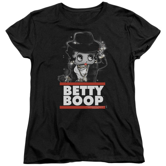 Betty Boop - Bling Bling Boop - Short Sleeve Womens Tee - Black T-shirt