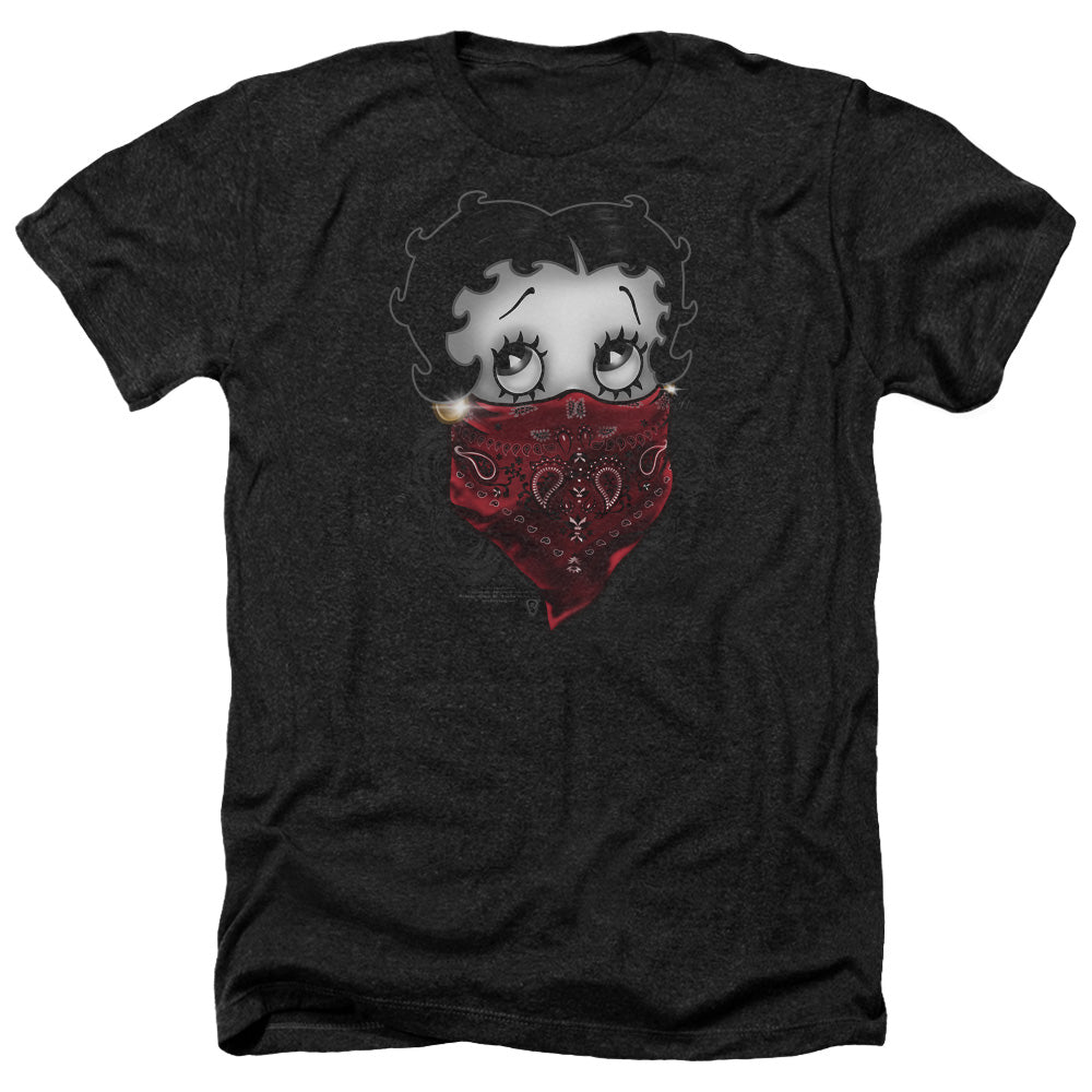 Betty Boop - Bandana & Roses - Adult Heather-black