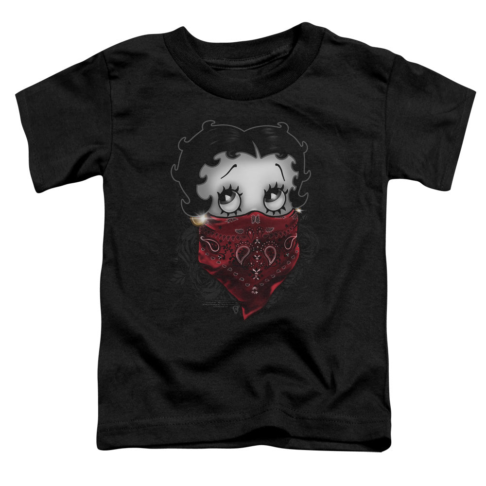 Betty Boop - Bandana & Roses - Short Sleeve Toddler Tee - Black T-shirt